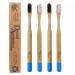 x Bamboo Toothbrushes for Adults Hard Bristles Eco-Friendly Biodegradable