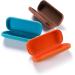 FEFI Hardcase Glasses Case - Nature Embossed Flower Design in Brown | Durable & Stylish Eyewear Protection - Buy Online on GoSupps.com