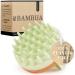 Bambua scalp massage brush - (anti -scales effect) head massage brush - to the head massage when showering - Premium scalp massager - including e -book "healthy scalp" (green)