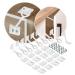 REER cabinet and drawer protection internally corresponds to DIN EN 16948: 2017 child locking simple attachment with the enclosed assembly aid white 8 pieces