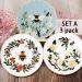 Lukinbox Embroidery Starter Kit for Beginners - 3 Cross Stitch Sets with Cute Bees and Flowers Patterns, Hoop, Threads, Needles & Instructions - Buy Online on GoSupps.com