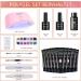 Poly Nail Gel Kit with 10 Colors + UV Lamp | Beginner Nail Extension Set for French Manicure - White, Grey, Silver Glitter - Buy Online on GoSupps.com