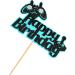 Ercadio 1 Pack Video Game Cake Toppers Blue Game On Level Up Cupcake Picks Game Happy Birthday Cupcake Picks for Game Theme Baby Shower Birthday Party Cake Decorations Supplies Pattern-6 - Buy Online on GoSupps.com
