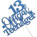 Tenhaisi Navy Blue 13 Official Teenager Cake Topper for Happy 13th Birthday Cake Topper Glitter Teens 13th Birthday Cake Decoration - 13 Years Old Birthday Anniversary Party Supplies - Buy Online on GoSupps.com