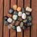 Crocon Mix chakra Rune tumble shape gemstone rune with Elder Futhark Alphabet Engraved | 25 pcs runes set | Crystal Divination Healing Chakra Reiki | with a pouch| Size : 25-30 mm - Buy Online on GoSupps.com