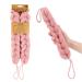 TADA Natural Beauty - Back Loofah Back Scrubber with Handle Loofa Sponge Body Bath Scrubber for Shower Skin Exfoliating (Pink)