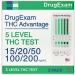 5 Pack - DrugExam THC Advantage Made in USA Multi Level Marijuana Home Urine Test Kit.Highly Sensitive THC 5 Level Drug Test Kit. Detects at 15 ng/mL, 20 ng/mL, 50 ng/mL, 100 ng/mL and 200 ng/mL (5)
