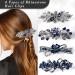 Dalababa Rhinestone Hair Clips - Elegant Crystal Jewelry for Brides & Parties - Style No. 4 (Blue) - Buy Online on GoSupps.com