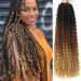 Ombre Passion Twist Hair 24 Inch 8 Packs Passion Twist Crochet Hair For Black Women Water Wave Braiding Hair Long Spring Twist Hair Synthetic Hair Extension (24 Inch (Pack of 8), 1B/30/27) 24 Inch (Pack of 8) 1B/30/27