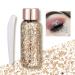 Body Glitter Gel Sequins Glitter Chunky Liquid Eyeshadow Glitter Cosmetic Glitter Face and Body Gel Sparkling Festival Party Lotion Glitter for Face Body Eye Hair Makeup DIY Art (Brown) Chunky Glitter 103 Brown