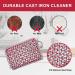 Cast Iron Cleaner Chainmail Scrubber with Silicone Insert - 316L Stainless Steel for Skillet, Dutch Oven - Kitchen Cleaning Accessory - Dishwasher Safe (Red) - Buy Online on GoSupps.com