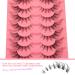 Newcally Manga Fox Eye False Mink Lashes - Spiky Cat Eye Cosplay Fake Eyelashes 7 Pairs - Buy Online on GoSupps.com