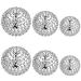 6 pieces of spiky magnetic massage ball Igel Magnetic acupressure balls magnet hedgehog ball acupuncture Chinese balls for stress 32 mm 47 mm 56 mm diameter in pocket format (silver)
