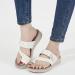 Ecetana Women's Arch Support Slide Sandals - Orthopedic Comfort Summer Sandals | White, Size 9 - Buy Online on GoSupps.com