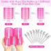 Selizo Lock Winder Curls Set - 28 Heat-Free Jumbo & Small Hair Rollers (63mm 44mm 35mm) - Ideal for Long Medium & Short Hair - Pink - Buy Online on GoSupps.com