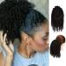 Short Afro Drawstring Ponytail 10 Inch Kinky Curly Ponytail Drawstring Afro Puffs Curly Ponytail Extension Synthetic Hairpieces for Black Women 10 Inch 2#