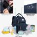 SndMor Diaper Bag Backpack - Stylish Large Capacity Waterproof Baby Bag with Diaper Station & Pad - Unisex Dark Blue/Navy Blue - Buy Online on GoSupps.com