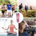 Protein Shaker Cup 600ML Spill-Proof Fitness Shaking Cup Anti-Leak Water Bottle - Pre Workout Shaking Bottles for Training Yoga Exercise Hiking Sports Guanglu Red - Buy Online on GoSupps.com