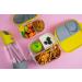 b.box Silicone Food Storage Container with Two Sealed Compartments - Reusable Snack Box for Kids - Lemon Sherbet - Buy Online on GoSupps.com