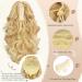Sofeiyan 13 Inch Curly Claw Clip Ponytail Extension | Natural Wave Synthetic Hairpiece for Women in Dark Blonde to Bleach Blonde - Buy Online on GoSupps.com