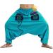 SARJANA HANDICRAFTS Men's Cotton Harem Yoga Pants with Pockets - Turquoise | One Size - Buy Online on GoSupps.com