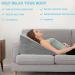 Adjustable Bed Wedge Pillow - 3-in-1 Foam Leg Elevation for Sleeping, Acid Reflux, Anti-Snore - Grey (4.5, 7.5 & 12 Inch) - Buy Online on GoSupps.com