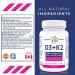 Optimal Bone & Teeth Support D3 + K2 180 Softgels - Optimal Absorption with Organic Coconut Oil Base MK7 K2 Vitamin for Bone & Heart Health Inspiring Wellness with D3K2 Vitamins 3rd Party Tested - Formulated & Made in Canada - Buy Online on GoSupps.com