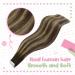 Youngsee Ombre Tape In Hair Extensions - Real Hair Dark Brown to Blond 50g 20pcs - Perfect for Balayage & Cancer Patients - Buy Online on GoSupps.com