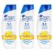 Head and Shoulders Citrus Fresh 2 in 1 Anti-Dandruff Shampoo, Oily Hair, 12x300ml; Up to 100% Dandruff Removal, Clinically Proven; Daily Use; Refreshing, Lemon Scent