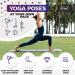 Yoga Mat with 75 Illustrated Poses & Stretches + Carrying Strap | Non-Slip Extra-Thick Mat for Men and Women | Beginner-Friendly | Blue/Purple (68 x 24) - Buy Online on GoSupps.com