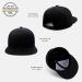 CHOK.LIDS Flat Bill Snapback Hat - Black | Adjustable Brim Baseball Cap - Buy Online on GoSupps.com