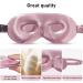 LitBear 100% 22 Momme Mulberry Silk Sleep Mask | 3D Contoured Eye Mask for Men & Women | Soft Breathable Adjustable Light-Blocking Sleeping Mask (Bean Pink - Buy Online on GoSupps.com