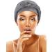 3-Piece Head Wrap Turban Set - Pre-Tied Twisted Braid Hair Cover, Headwrap Hats for Women & Girls in Black, Gray, and Light Blue - Classy Style - Buy Online on GoSupps.com