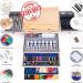 85 Piece Deluxe Wooden Art Set with Easel and Drawing Pads - Creative Gift Box for Teens & Adults | Art Supplies Kit for Painting & Drawing - Buy Online on GoSupps.com
