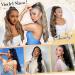 Shop Long Wavy Curly Fish Braid Ponytail Hair Extensions - Light Ash Brown & Bleach Blond 60cm | Clip-In Synthetic Hair for Women - Buy Online on GoSupps.com