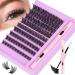 Newcally Lash Extension Kit Cluster Lashes Kit Lash Clusters 108 Pcs  Cluster Lash Bond and Seal DIY Eyelash Extensions Kit at Home Individual Lashes C D Curl Clusters Natural Strips Lash Extensions 8-16mm False Eye Lash...