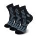 Men & Women Quarter Athletic Running Socks No Blister, Cushion Moisture Wicking Socks for Cycling Sport Large 3 Pairs Black