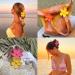 MiDoDo Hawaiian Flower Hair Clips for Women 4 Pack Flower Hair Claw Clips Plumeria Claw Clips for Thin Hair Large Claw Clips for Thick Hair Beach Tropical Hair Accessories for Girls Khaki - Buy Online on GoSupps.com