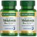 Nature's Bounty Melatonin 100% Drug Free Sleep Aid Dietary Supplement Promotes Relaxation and Sleep Health 10mg 45 Quick Dissolve Tablets (Pack of 2)
