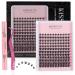 Cluster Eyelash Extensions Kit 144Pcs D Curl Mix 9-15mm Spire Wheat Wide Stem Lashes with Lash Bond & Seal & Applicator Soft Natural False Eyelashes DIY Individual Lashes at Home(Spire Wheat Kit) 1 count (Pack of 1) Spire Wheat Kit