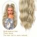 YEESHEDO Ash Blonde Long Wavy Ponytail Hair Extension 26 Inches - Clip In Drawstring Synthetic Curly Hairpiece for Women - Buy Online on GoSupps.com