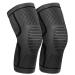 Pure Health Knee Support Brace Compression Sleeve for Arthritis Joint Pain Ligament Injury Meniscus Tear ACL MCL Tendonitis Pain Relief (Pack 2 Large) L 2