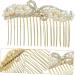 Housoutil Alloy Rhinestone Hair Comb Pearl Hair Clip Bridal Hair Pin Vintage Bridal Comb Hair Barrettes Combs Tiara Bridal Hair Accessories for Wedding Bridesmaid Prom Decorate Rhinestones - Buy Online on GoSupps.com