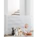 Cumbor 0-55 Retractable Baby Gate for Stairs, Mesh Dog Gate for The House, Pet Gate 33 Tall, Wide Safety Gates for Kids or Pets, Child Gate for Doorways, Hallways, Indoor, Outdoor(White)