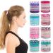Hair Ties for Girls  48 Pcs Soft Thick Seamless Nylon Elastic Hair Ties No Damage Pony Tails Holders for Thin Fine Hair Cute Fabric Hair Ties for Women - 48 Colors with Prints (In the Mood for Love)