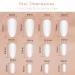 Almond White Chrome Press on Nails - 24PCS | Glossy Gel Finish | Reusable & Polish-Free | 12 Sizes | Canvalite - Buy Online on GoSupps.com