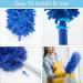 Microfiber Feather Duster 100 Extension Pole | Reusable & Washable | Lightweight Duster for Ceilings Fans - Blue - Buy Online on GoSupps.com