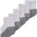 Hanes Boys' Double Tough Cushioned Ankle Socks 12-Pair Pack - Medium White/Grey - Buy Online on GoSupps.com