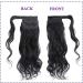 18 inches SEGO Ponytail Hair Extension Human Hair Real Remy Curly Wavy #1 Jet Black Wrap Around One Piece Clip in Hairpieces for Women Body Wave (90g) - Buy Online on GoSupps.com