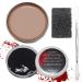 Scar Wax SFX Makeup Kit Coagulated Blood Gel with Spatula Tool and Sponge Halloween Special Effects Zombie Makeup Kit Face Painting Kit Halloween Makeup for Halloween Stage Cosplay Festival